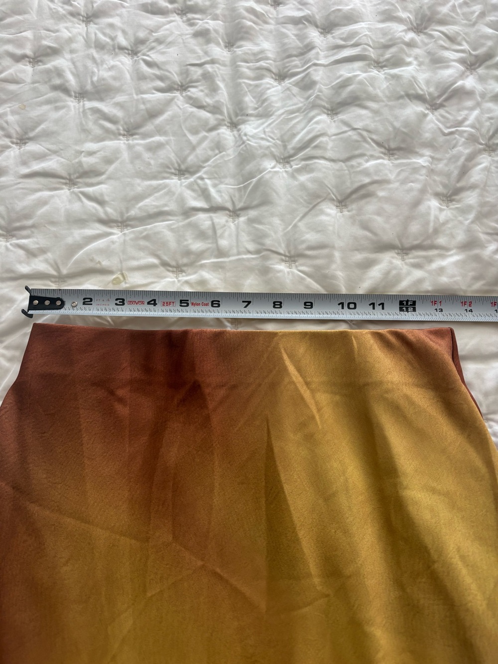 12th Tribe Satin Ombre Maxi Skirt in Gold, Brown and Gray - Picture 4 of 7